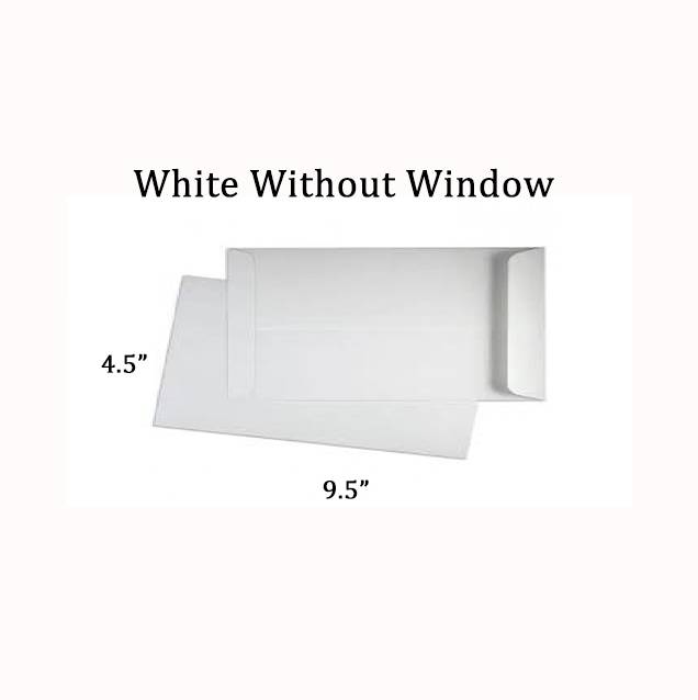 Envelope 4.5" x 9.5" 500's ( with window / without window )